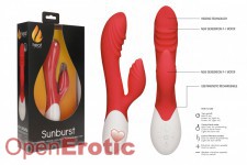 Sunburst - Rechargeable Heating G-Spot Rabbit Vibrator - Red 