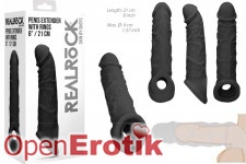 Penis Extender with Rings - 21 cm - Black 